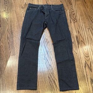Ag Adriano Goldschmied Men's Straight Jeans in Dark Charcoal